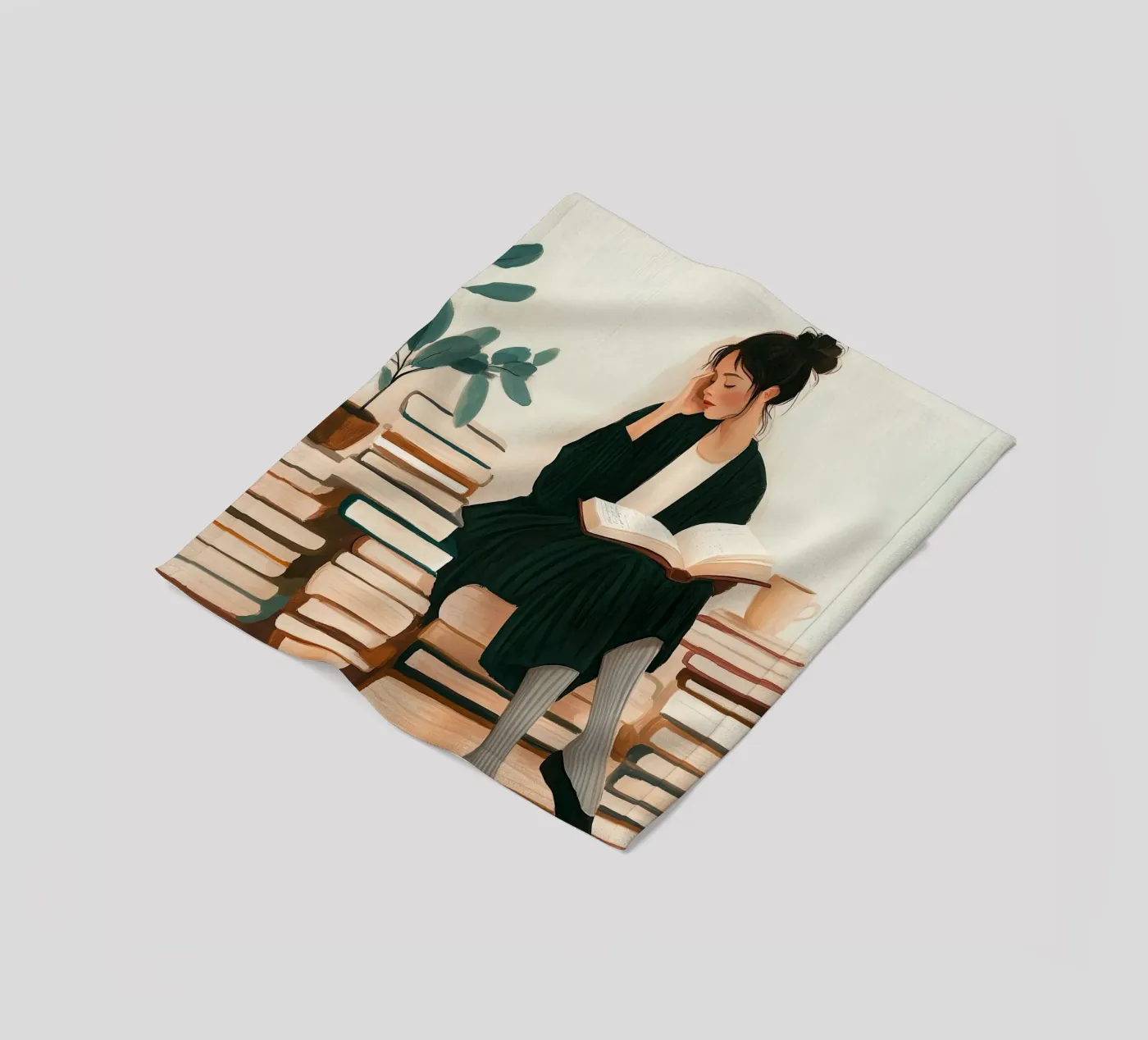 Quiet Reader coperta in pile da Freya