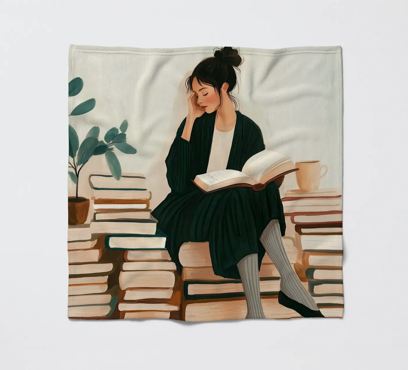 Quiet Reader coperta in pile da Freya