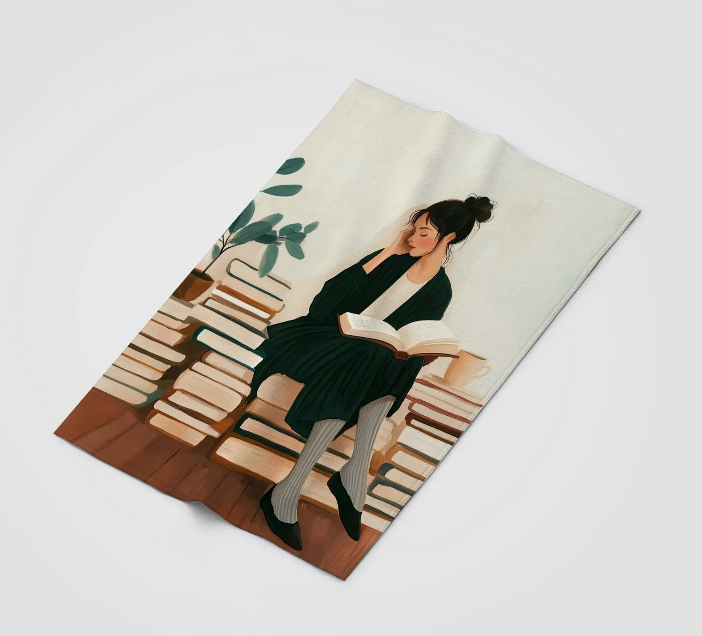 Quiet Reader coperta in pile da Freya