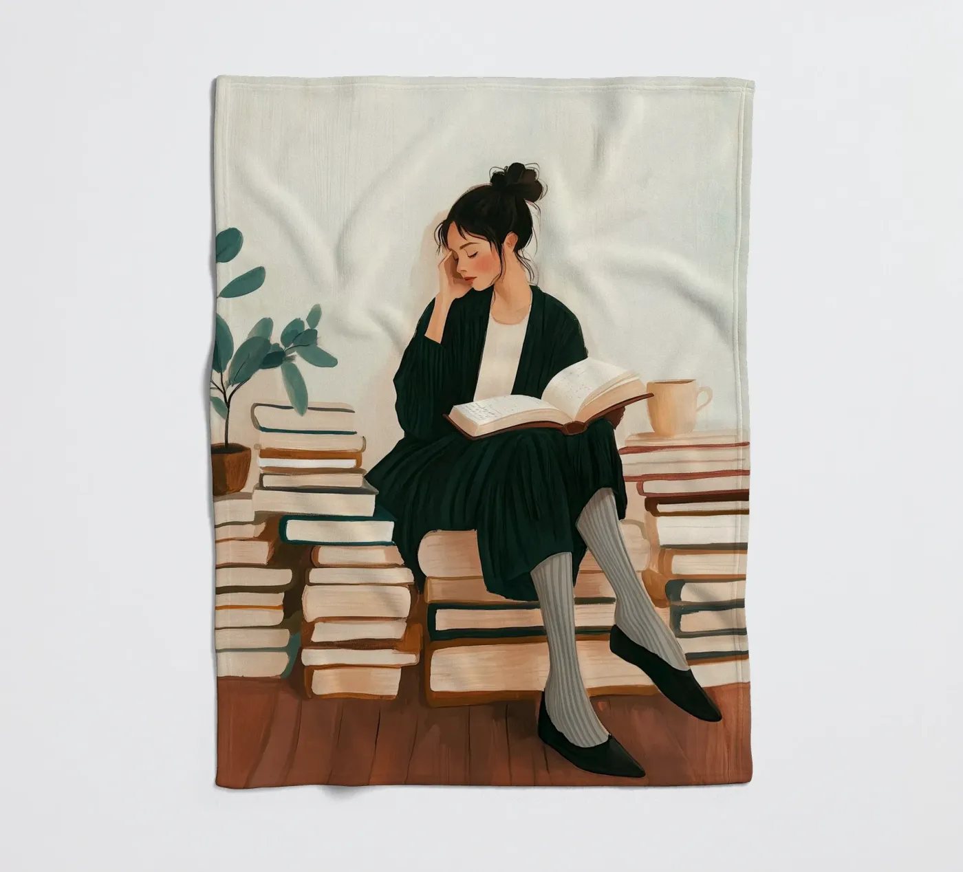 Quiet Reader coperta in pile da Freya