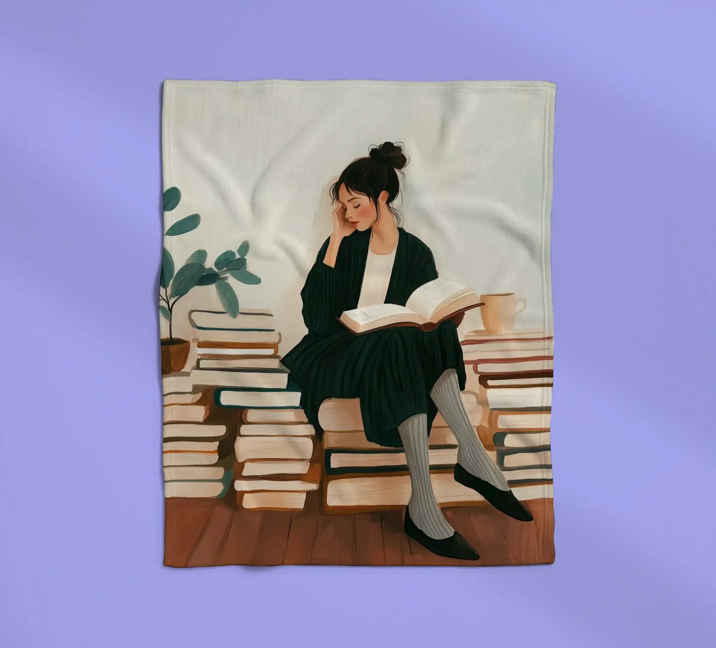 Quiet Reader coperta in pile da Freya