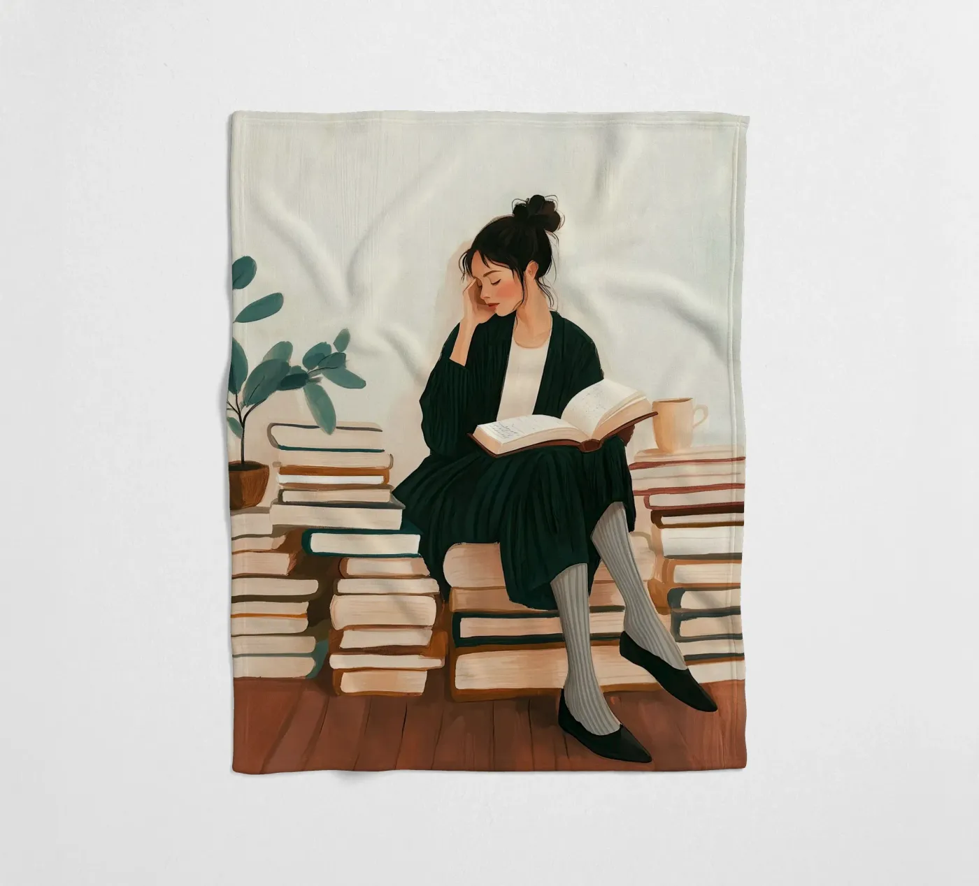 Quiet Reader coperta in pile da Freya
