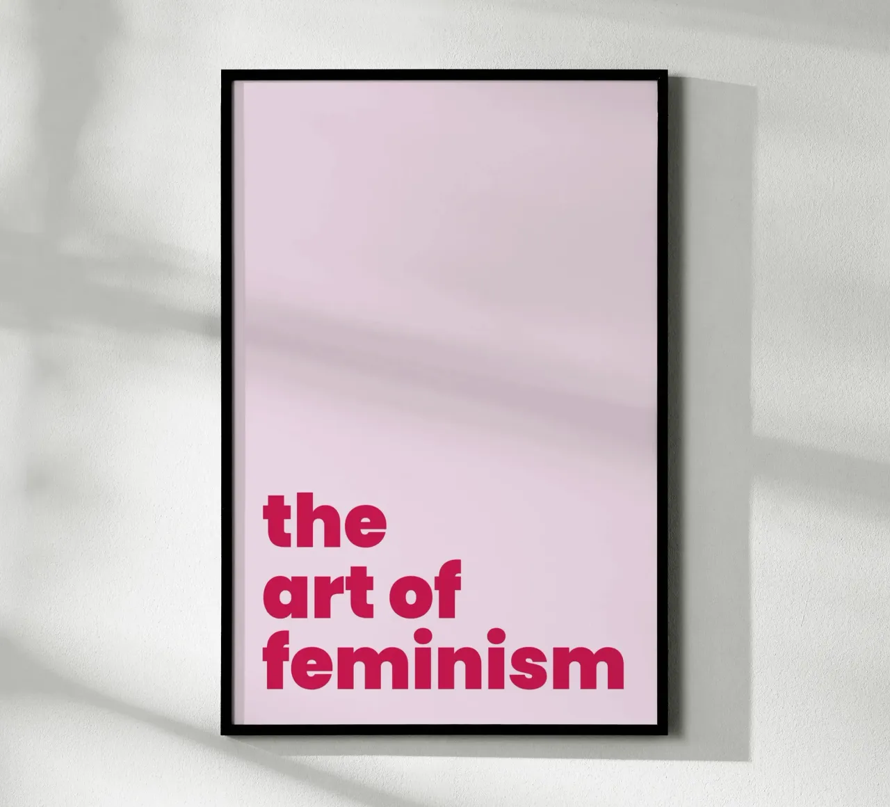 the art of feminism poster with aluminum frame by Atelier W