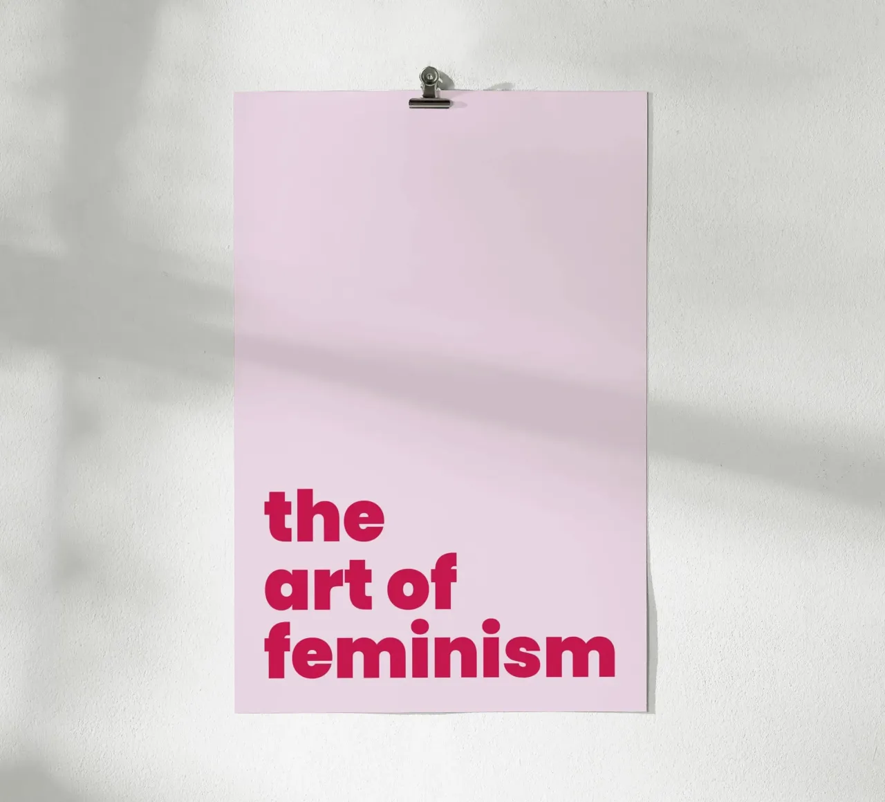 the art of feminism poster with aluminum frame by Atelier W