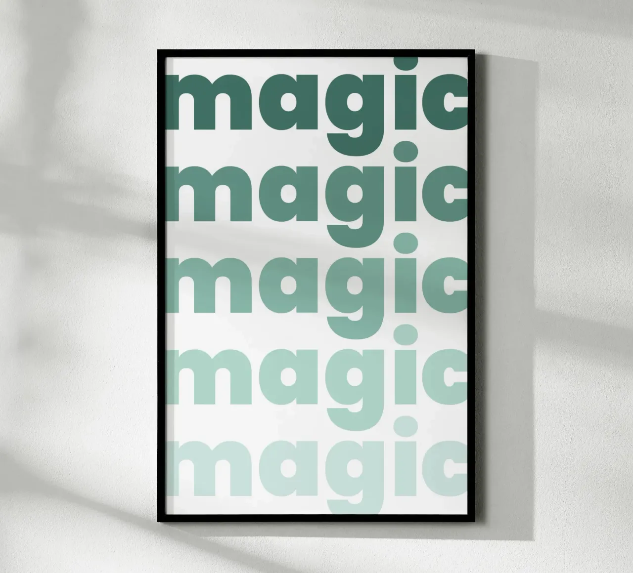 magic magic magic poster with wooden frame by Atelier W