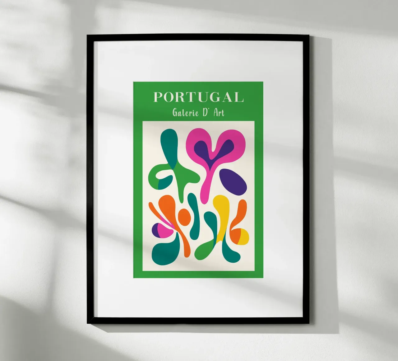 Farbenfrohes Portugal Poster von Carinaprint