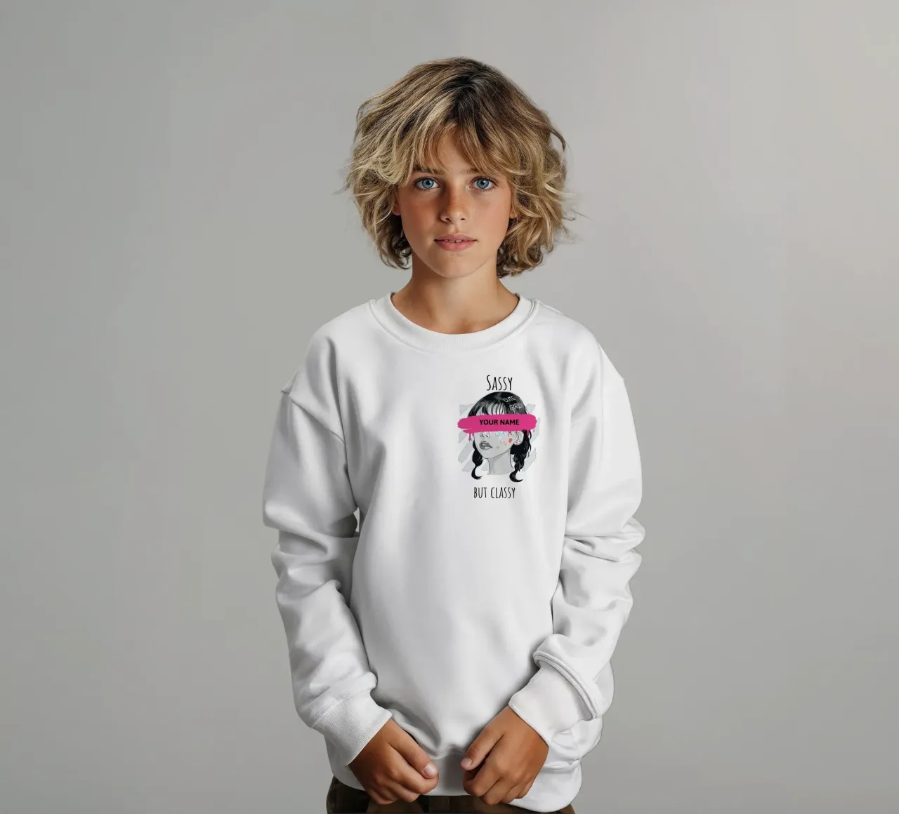 Sassy but Classy (personalizzato) felpa bambino da ComfyCouture