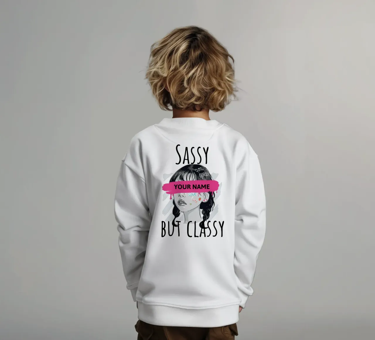 Sassy but Classy (personalizzato) felpa bambino da ComfyCouture