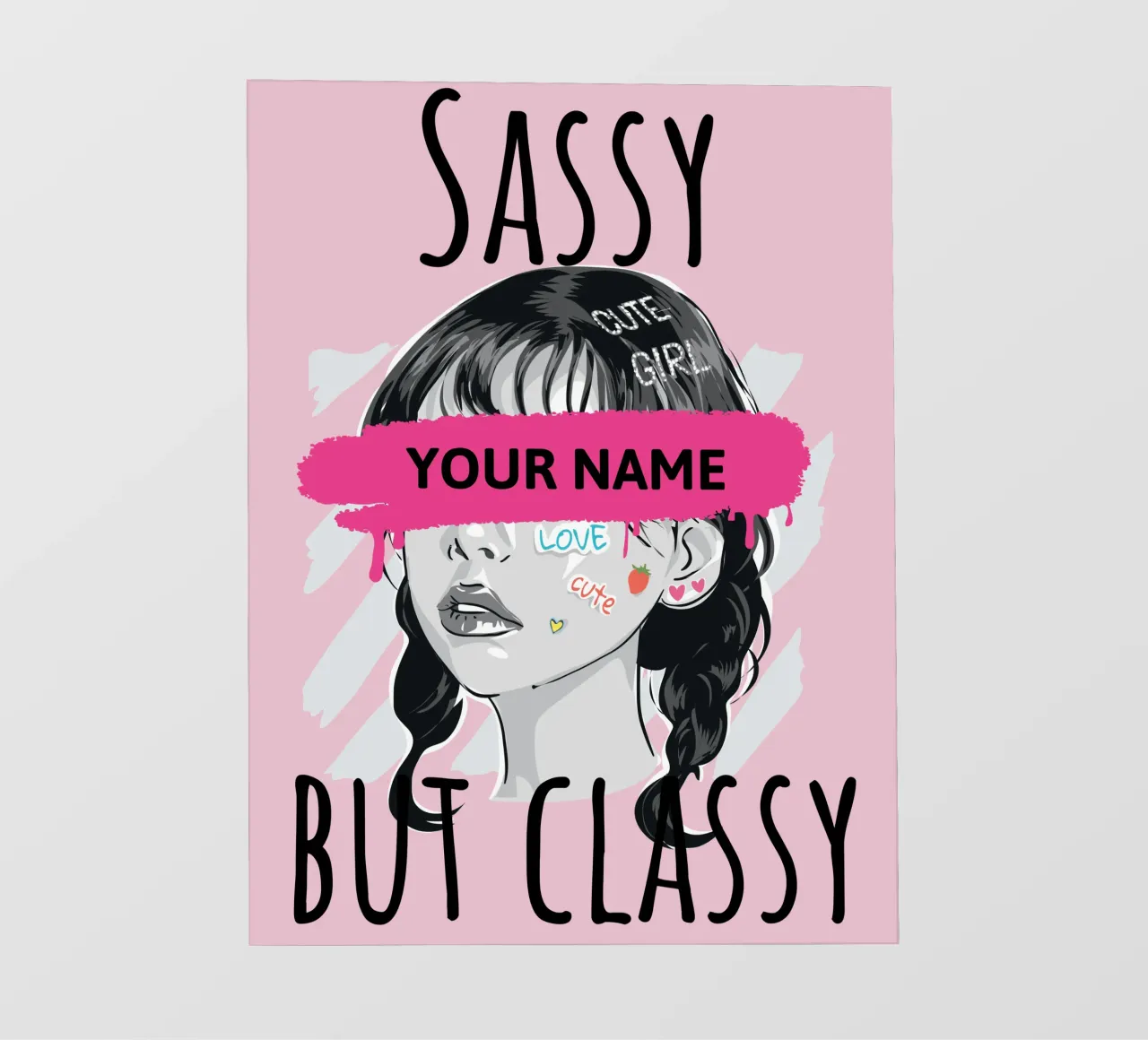 Sassy but Classy (personalizzato) telo in pvc da ComfyCouture