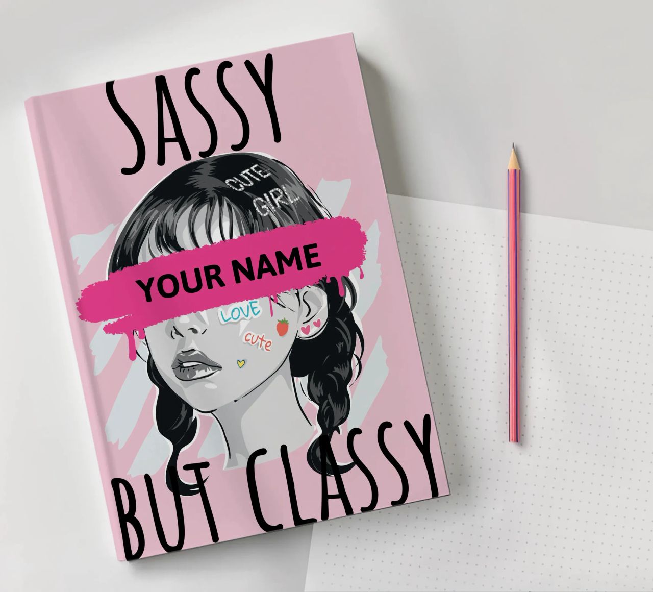Sassy but Classy (personalized) notebook by ComfyCouture