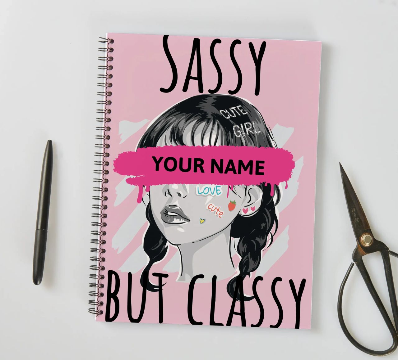 Sassy but Classy (personalized) spiral notebook by ComfyCouture