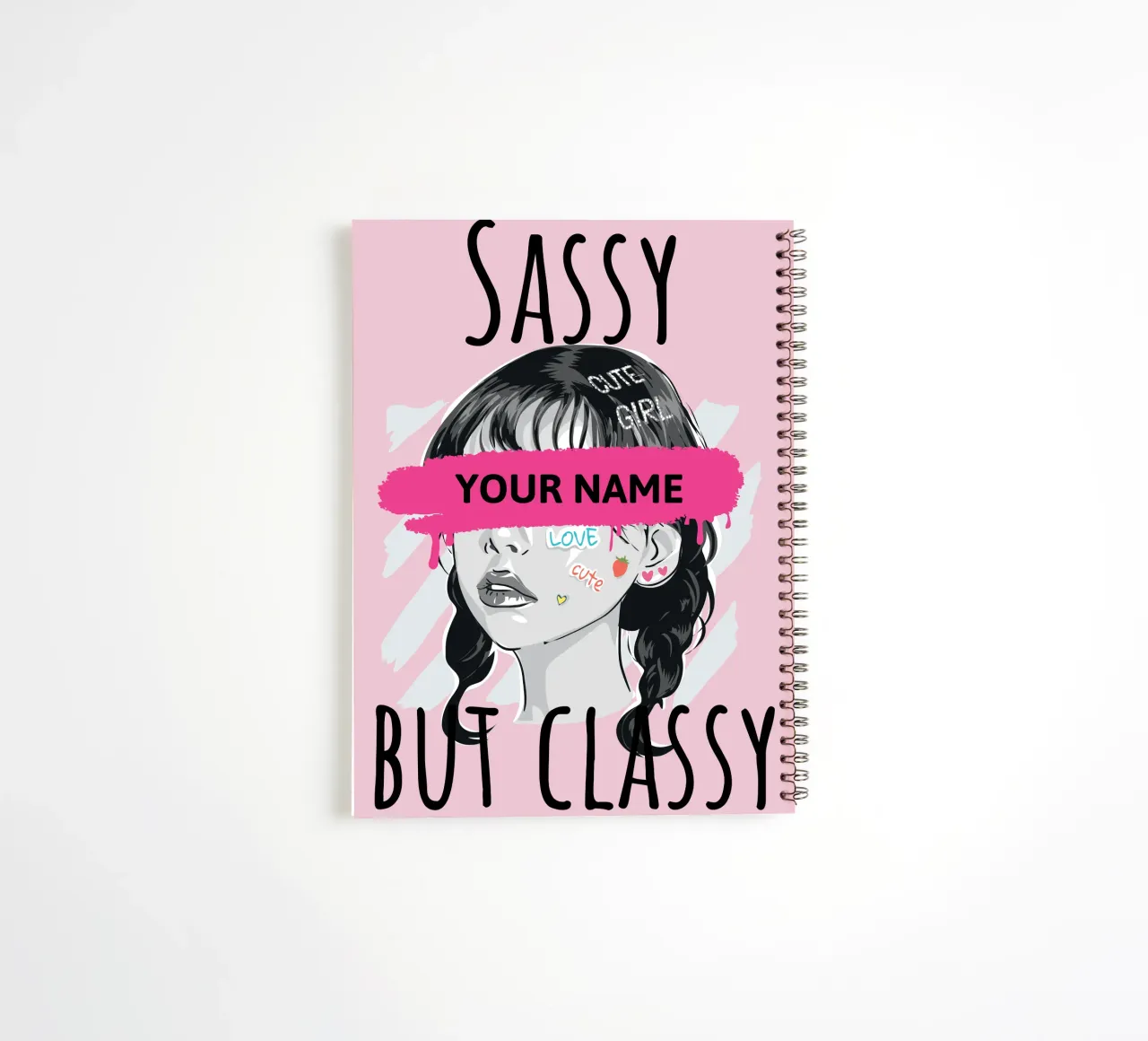 Sassy but Classy (personalizzato) diario ad anelli da ComfyCouture