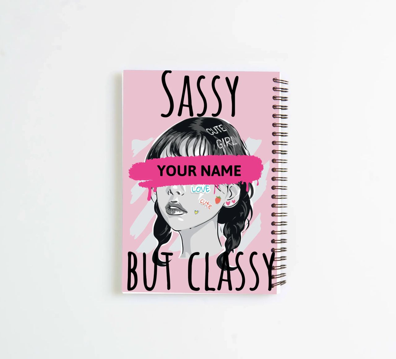 Sassy but Classy (personalized) spiral notebook by ComfyCouture