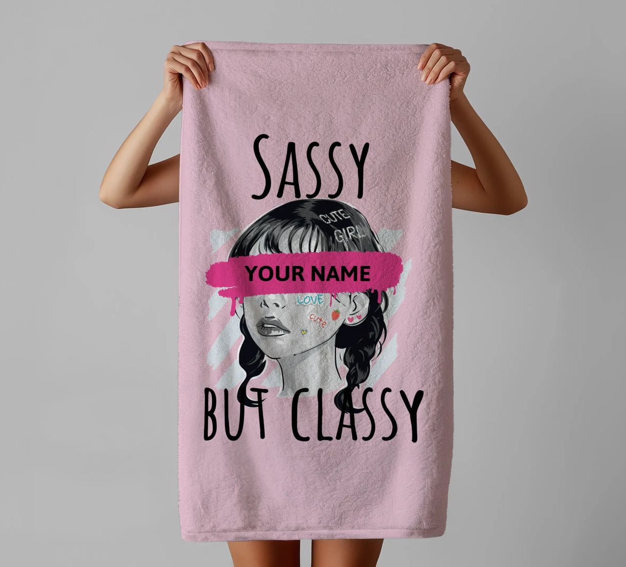 Sassy but Classy (personalized) towel by ComfyCouture
