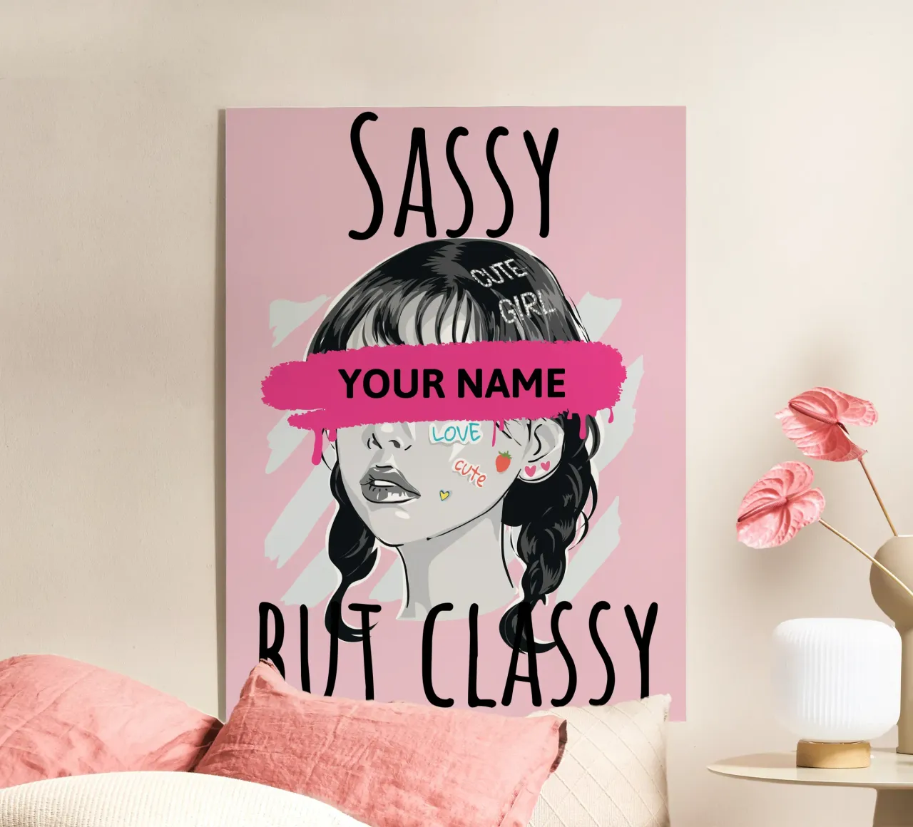 Sassy but Classy (personalizzato) plexiglass da ComfyCouture