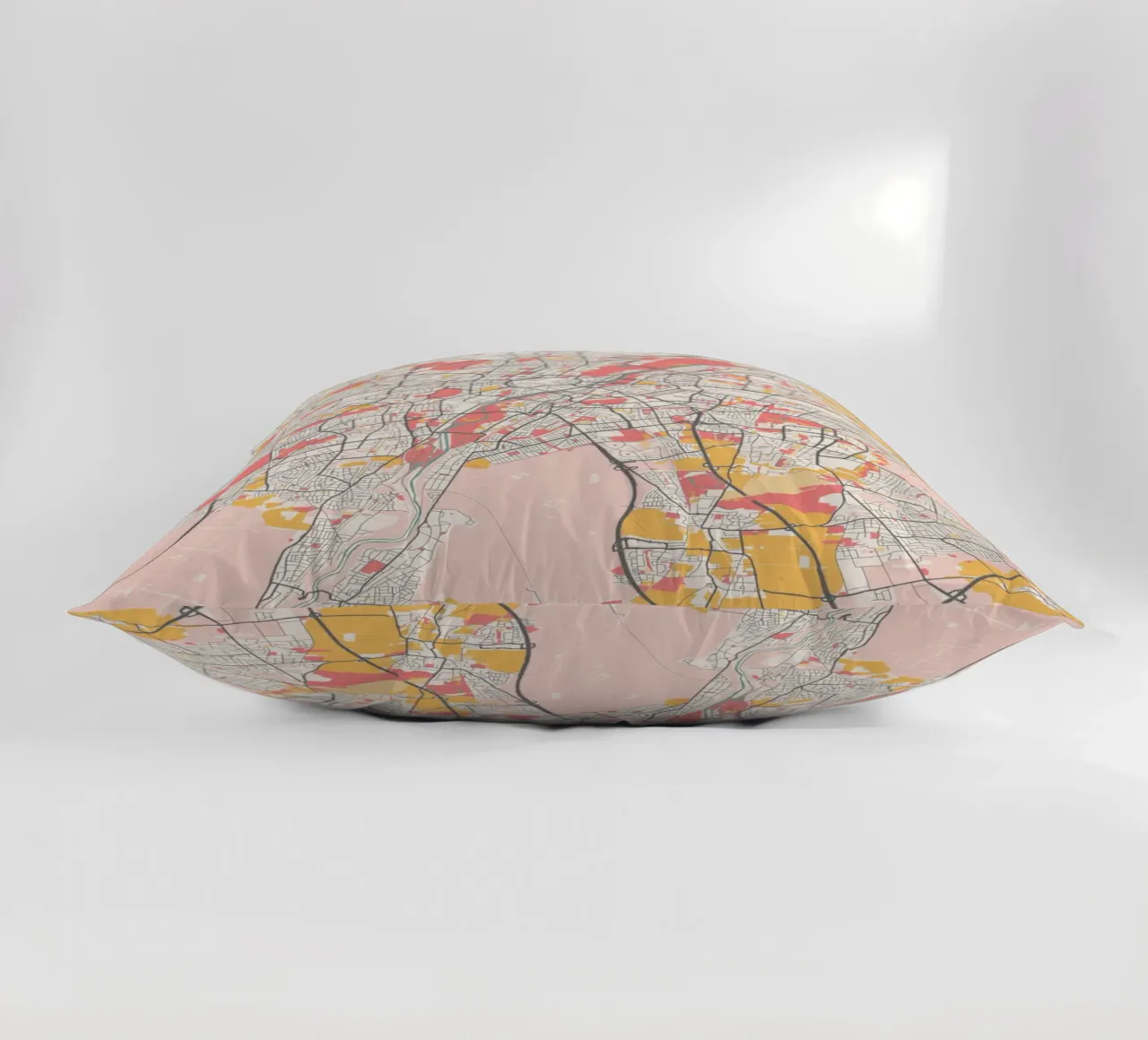 Mappa della città di Monaco di Baviera - Design creativo in morbidi colori pastello cuscino da MOOODZART