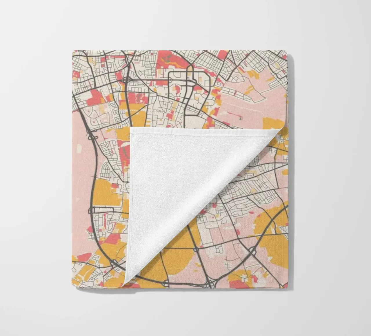 Mappa della città di Monaco di Baviera - Design creativo in morbidi colori pastello telo mare da MOOODZART