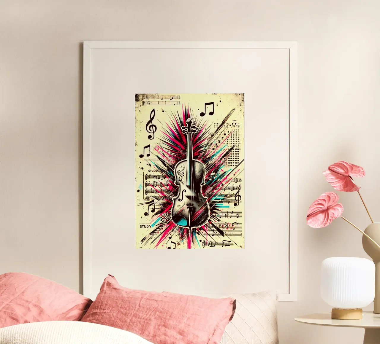 Violino d'epoca poster con telaio in alluminio da SwenIA design