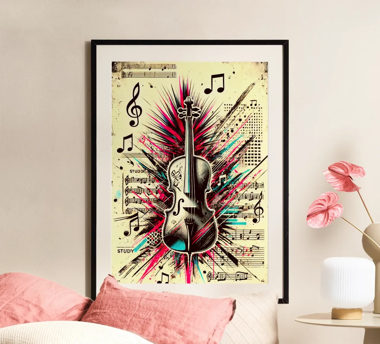 Violino d'epoca poster con telaio in alluminio da SwenIA design