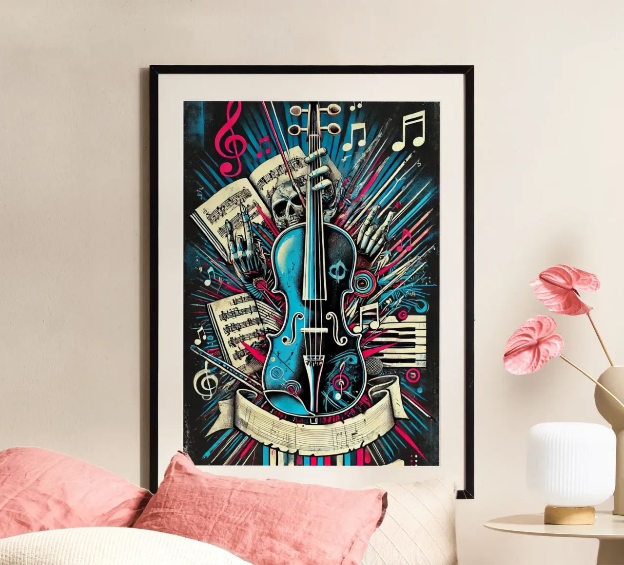 Violon punk poster with plastic frame by SwenIA design