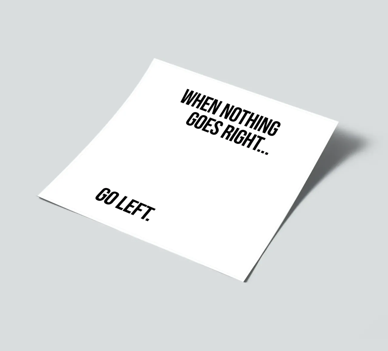Wenn nichts mehr geht, geh nach links Zitat Stickerbogen von Paigaam Studio