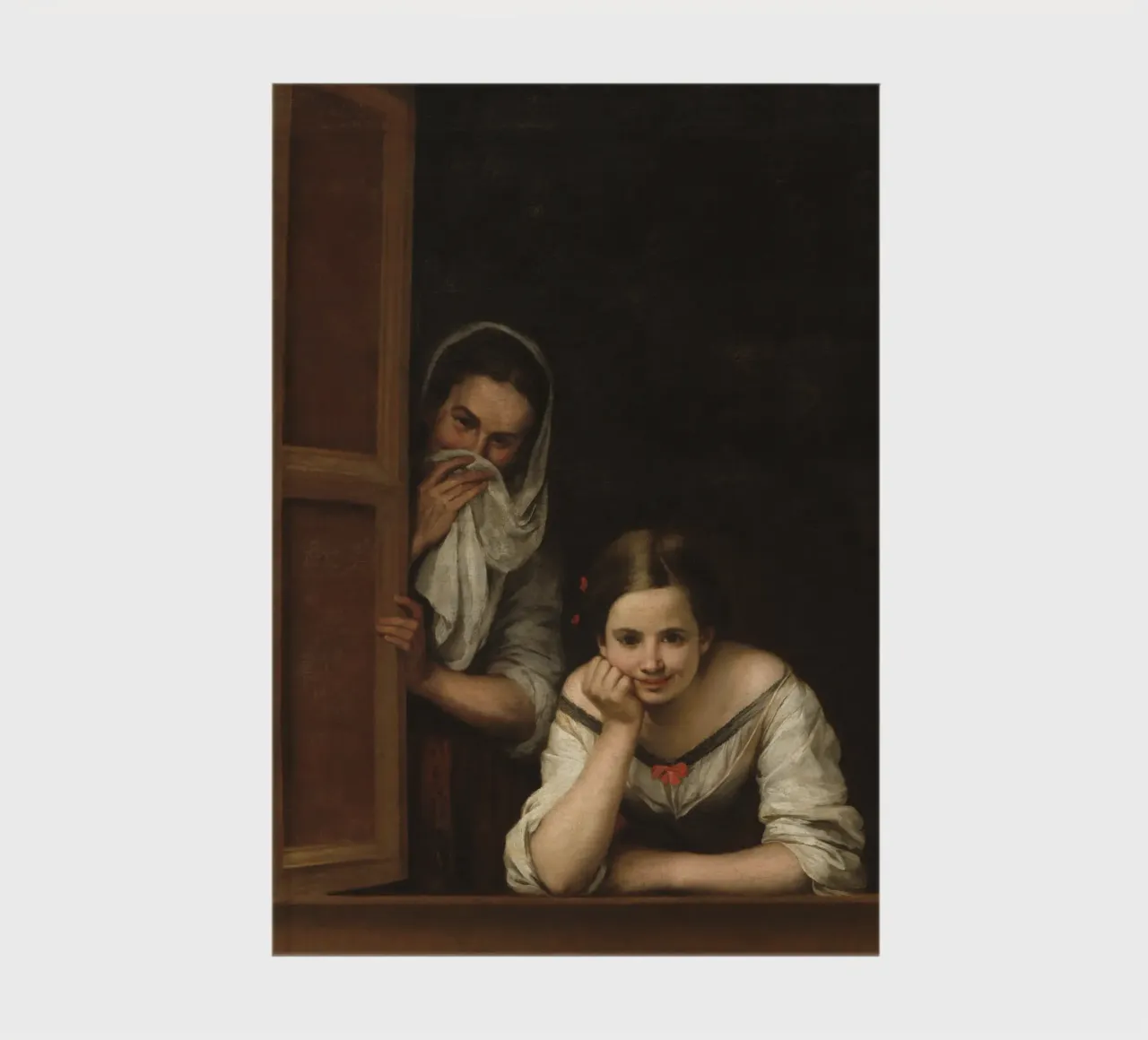 Bartolome Esteban Murillo - Two Women at a Window notebook by Timeless Artworks