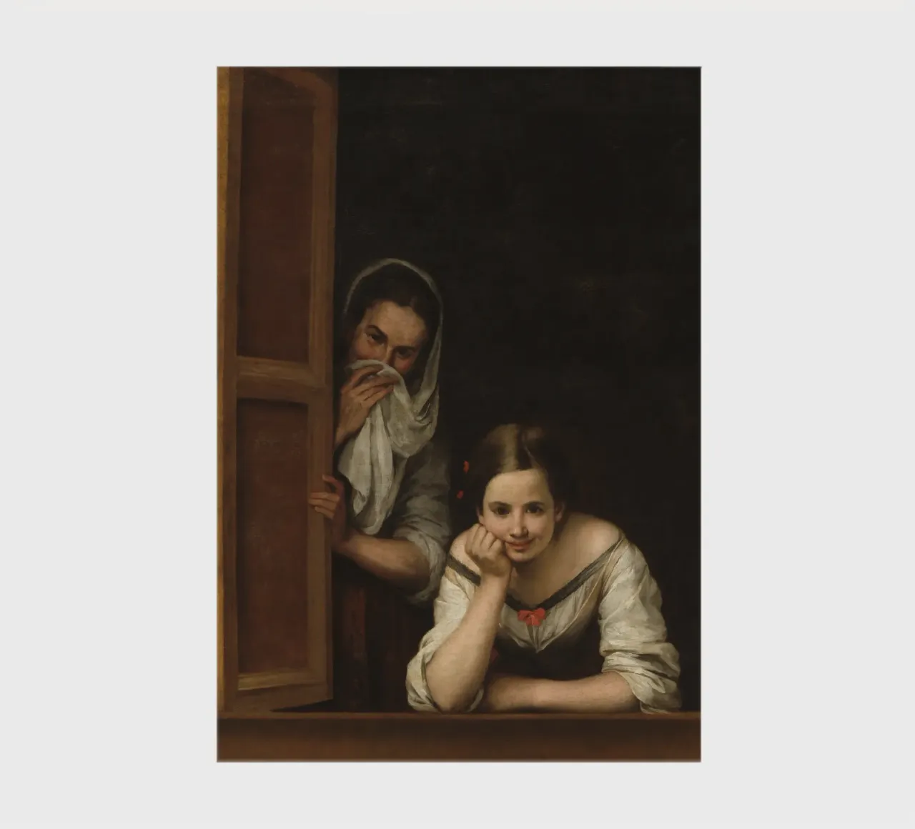 Bartolome Esteban Murillo - Two Women at a Window notebook by Timeless Artworks