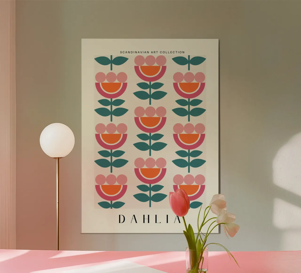 Dahlia - Simmetria floreale nordica poster da Studio Mooodz