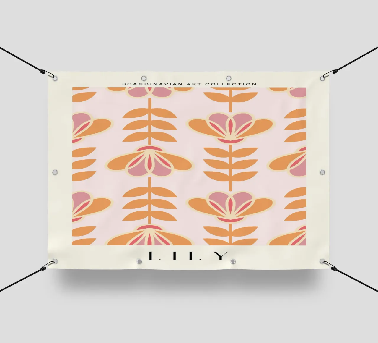 Lily - Calore floreale nordico telo in pvc da Studio Mooodz