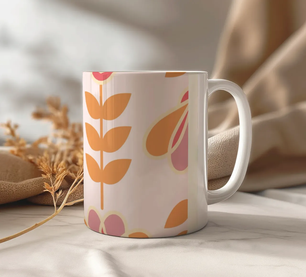 Lily - Calore floreale nordico tazza in ceramica da Studio Mooodz