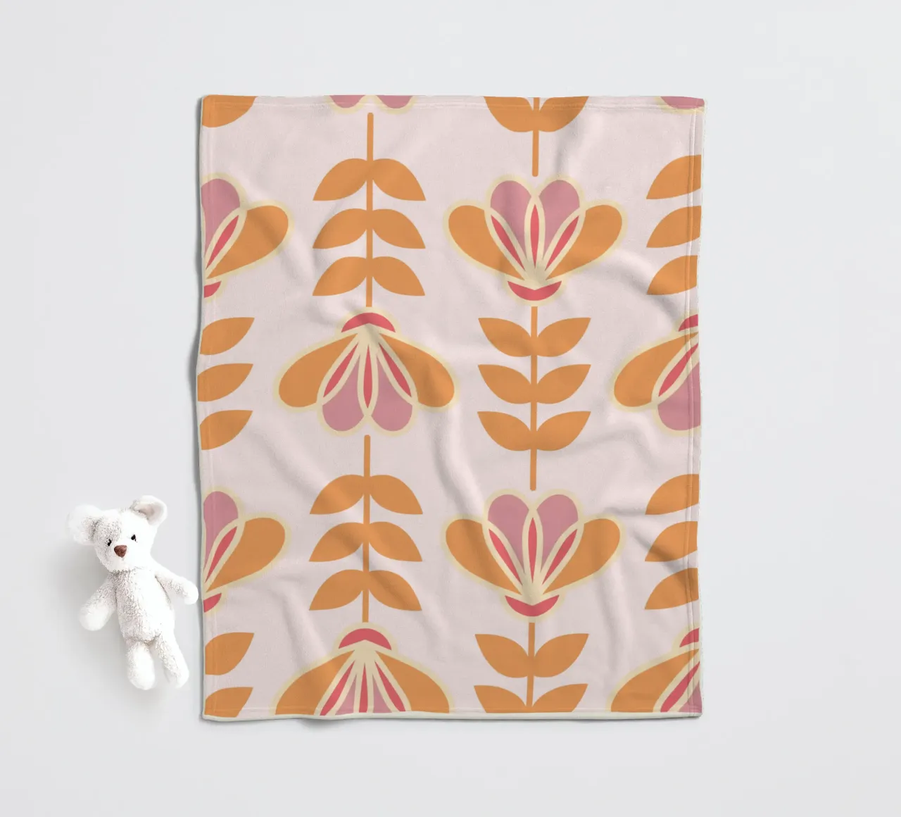 Lily - Calore floreale nordico coperta in pile da Studio Mooodz