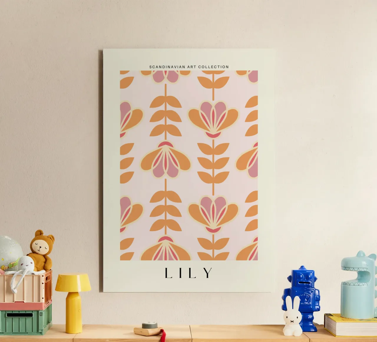 Lily - Calore floreale nordico alluminio dibond da Studio Mooodz