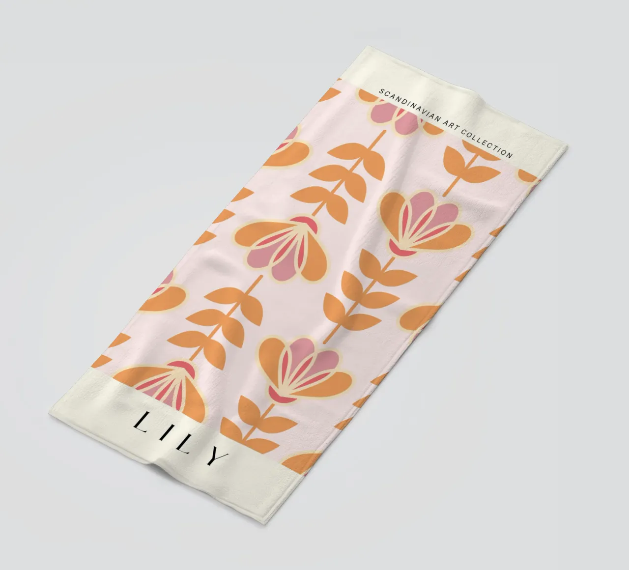 Lily - Calore floreale nordico telo mare da Studio Mooodz