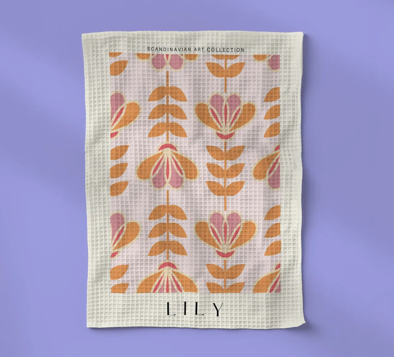 Lily - Calore floreale nordico canovaccio da cucina da Studio Mooodz