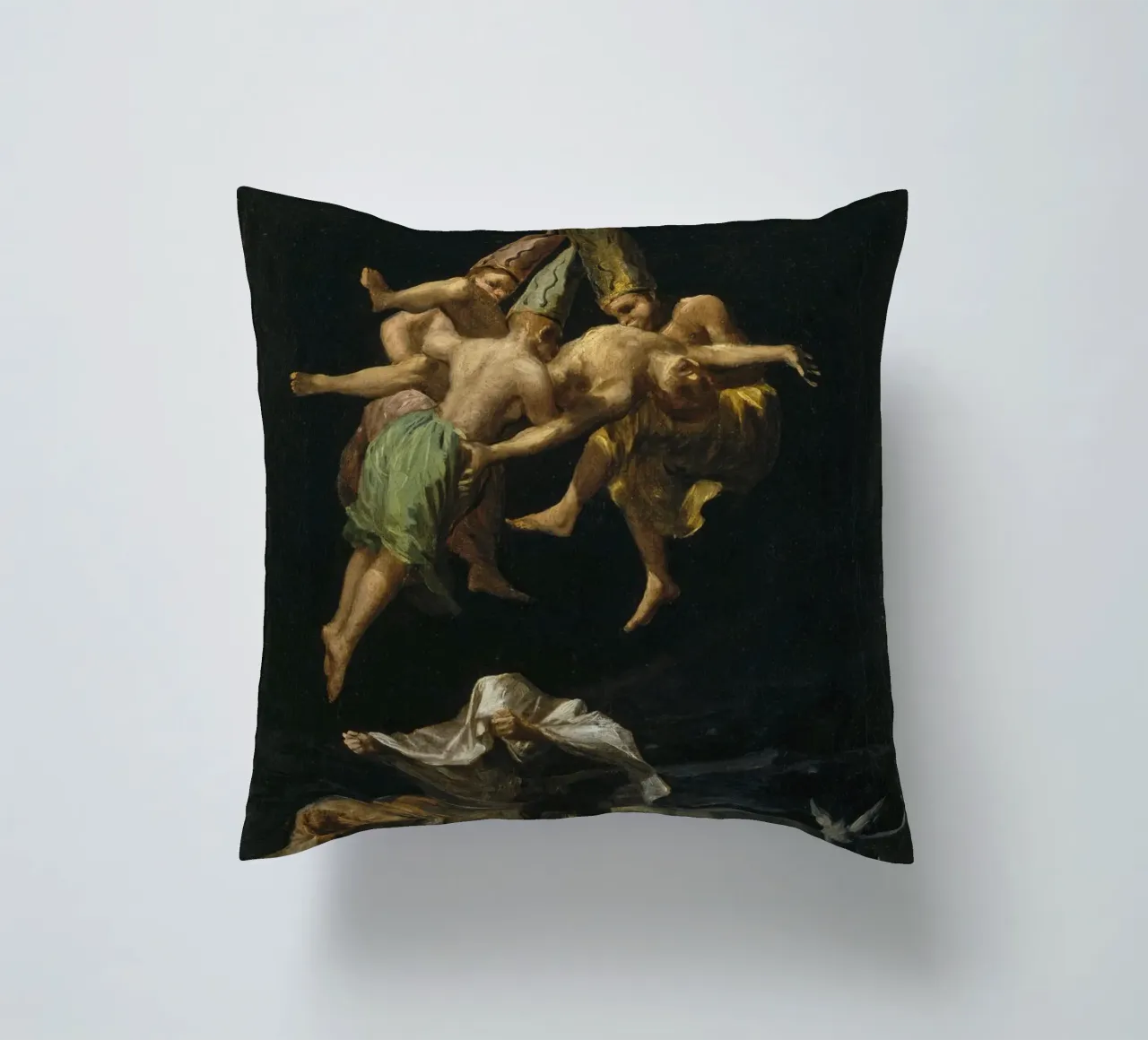 Francisco Goya Volo di streghe spagnolo cuscino da Timeless Artworks