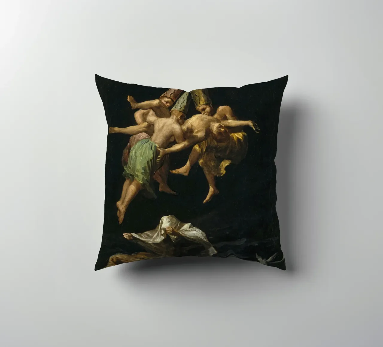 Francisco Goya Volo di streghe spagnolo cuscino da Timeless Artworks