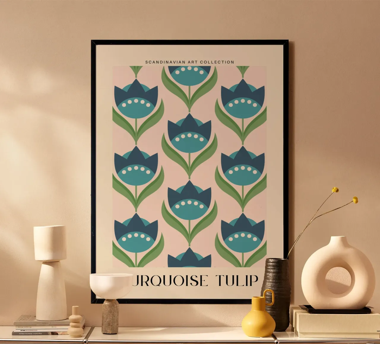 Tulipano turchese - Charm floreale nordico poster da Studio Mooodz