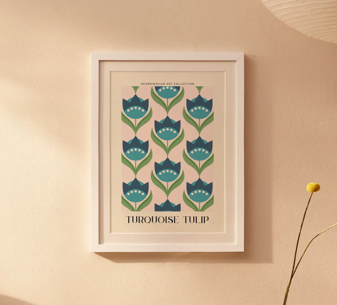 Tulipano turchese - Charm floreale nordico poster da Studio Mooodz