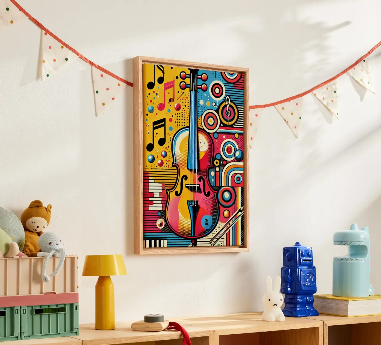 Violoncello pop tela con Cornice a cassetta da SwenIA design