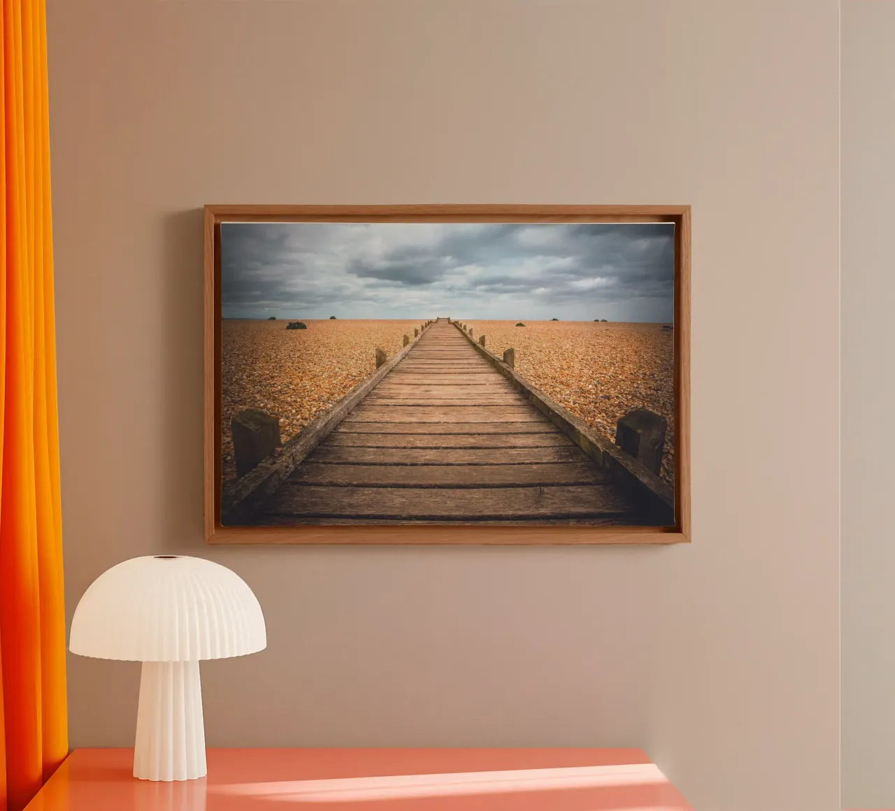Wooden Walkway canvas with Floater frame by Dave Hare Photography