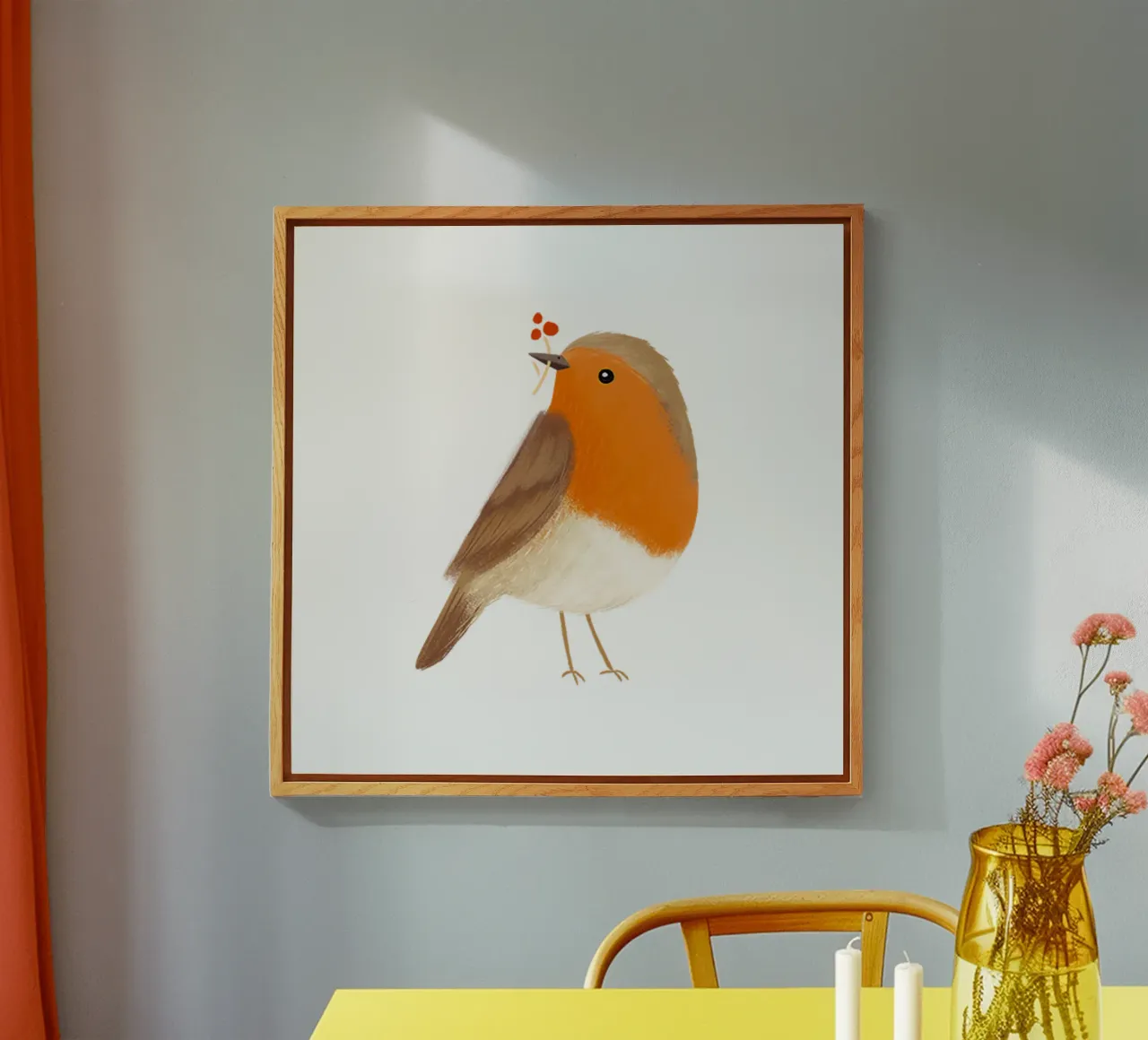 Rotkehlchen plexiglass da VIERUNDFÜNFZIG