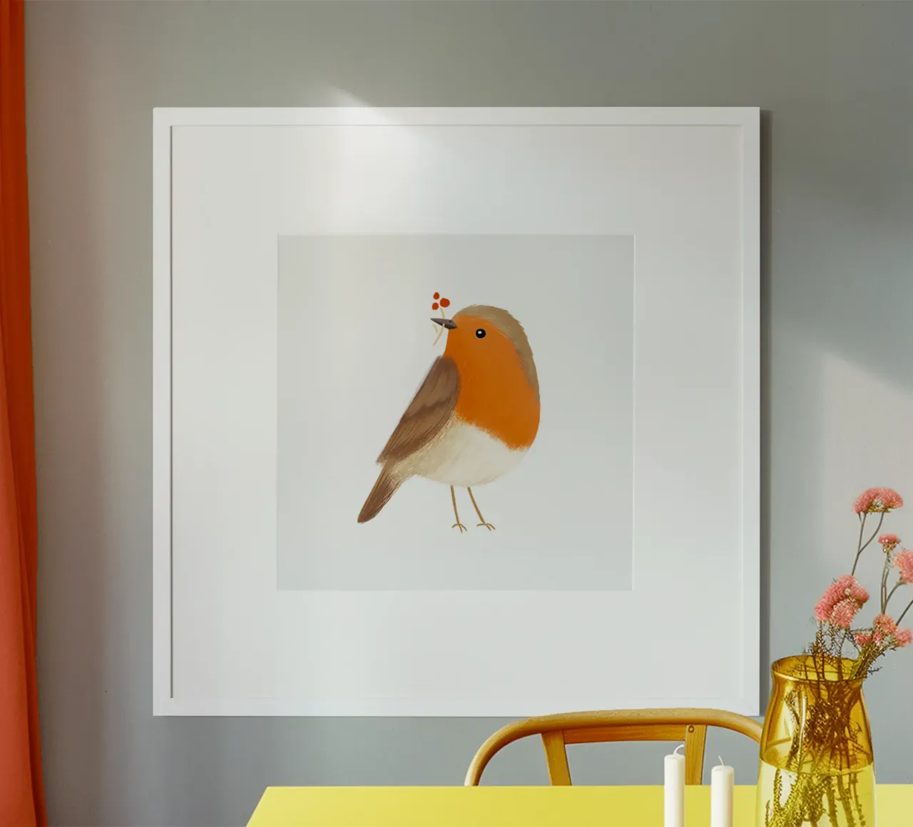 Rotkehlchen hahnemühle by VIERUNDFÜNFZIG