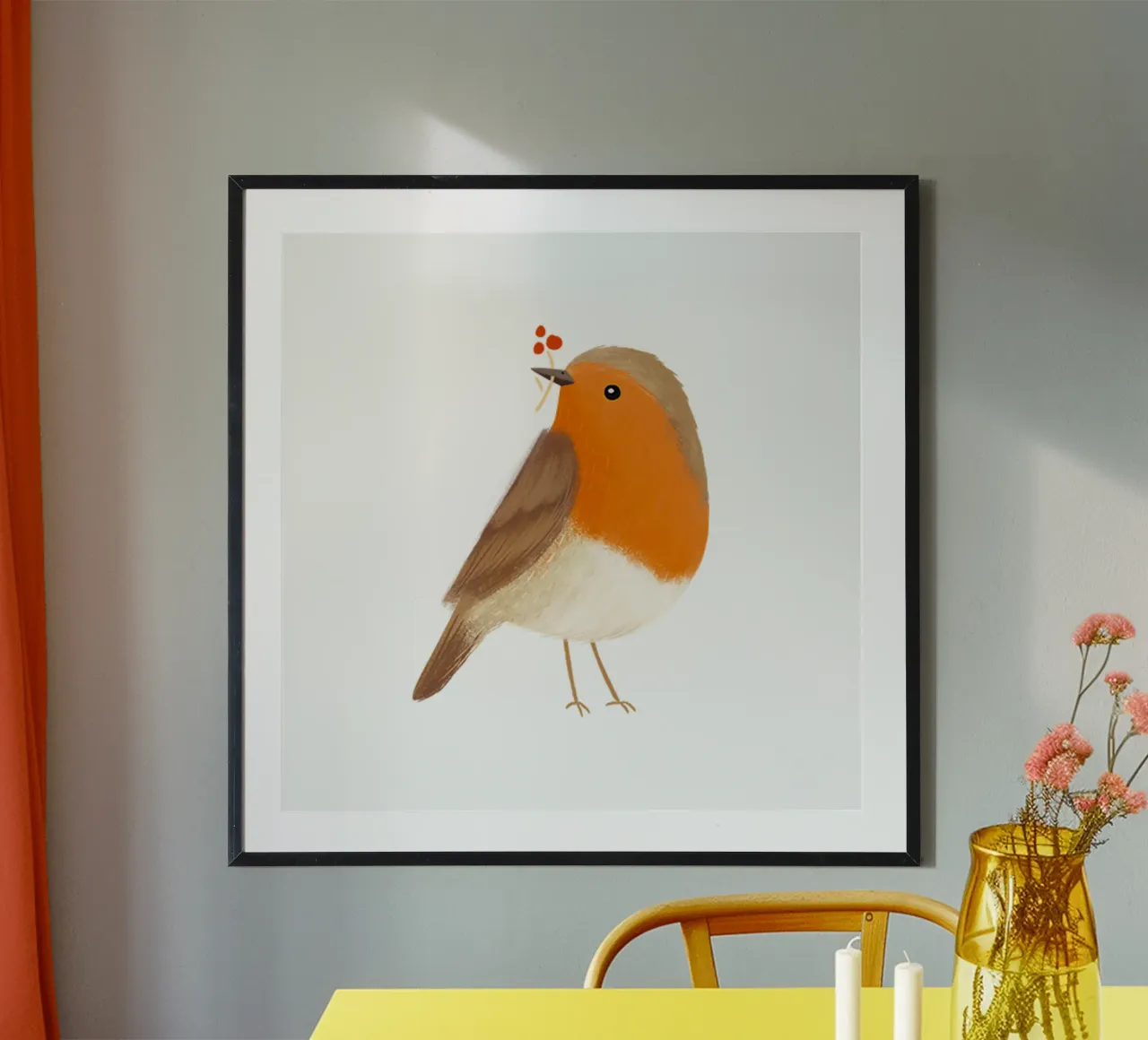 Rotkehlchen poster da VIERUNDFÜNFZIG