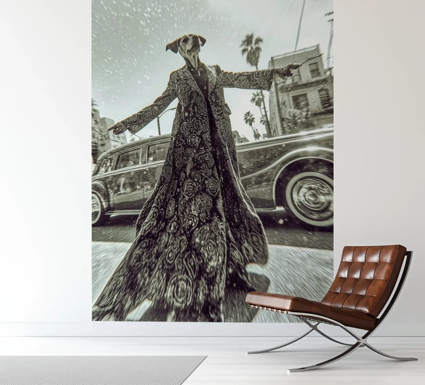 Sam fotobehang van Affiches Chien Originales – Dogland