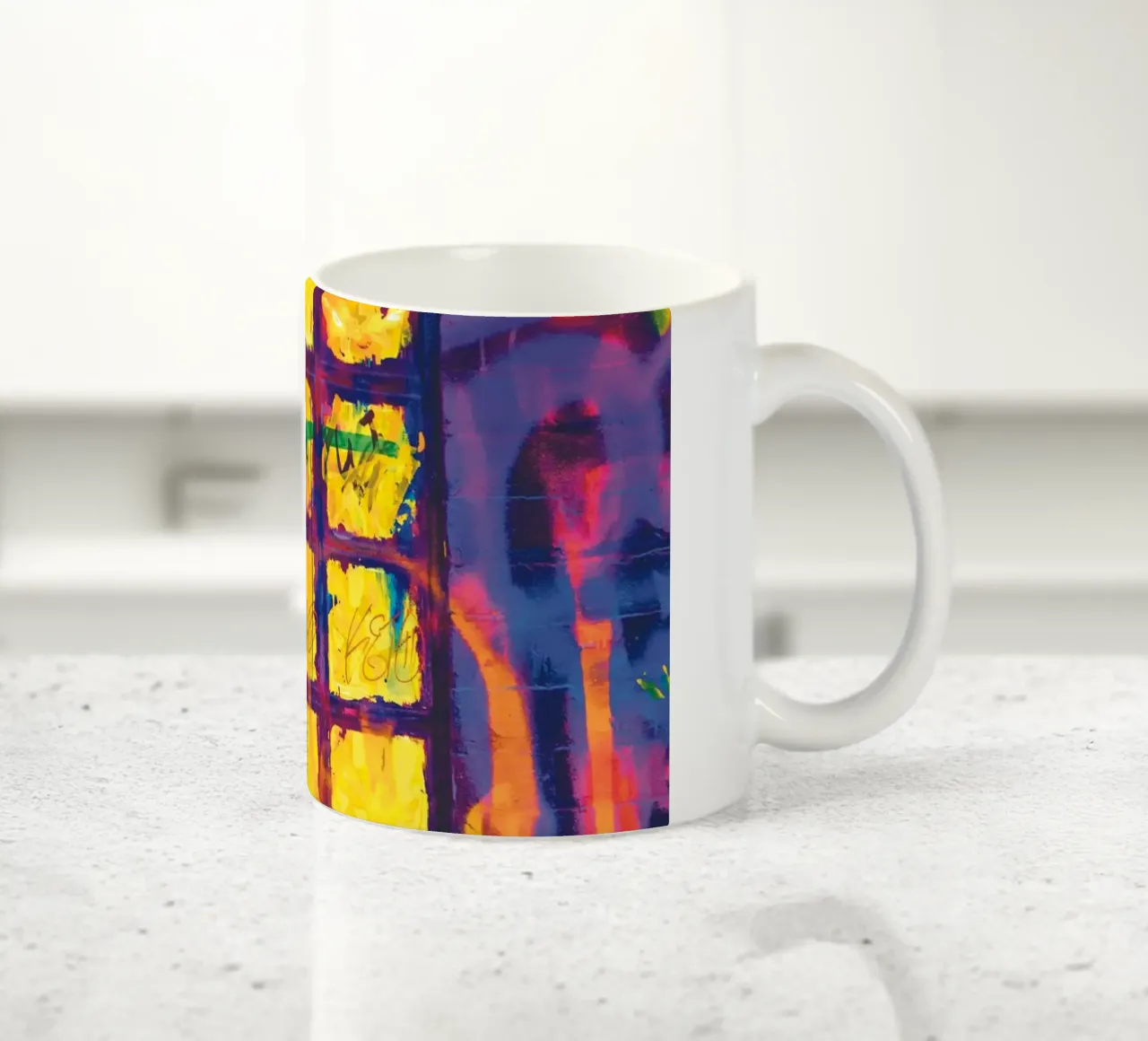 Fenêtre jaune mug en céramique de Dave Hare Photography