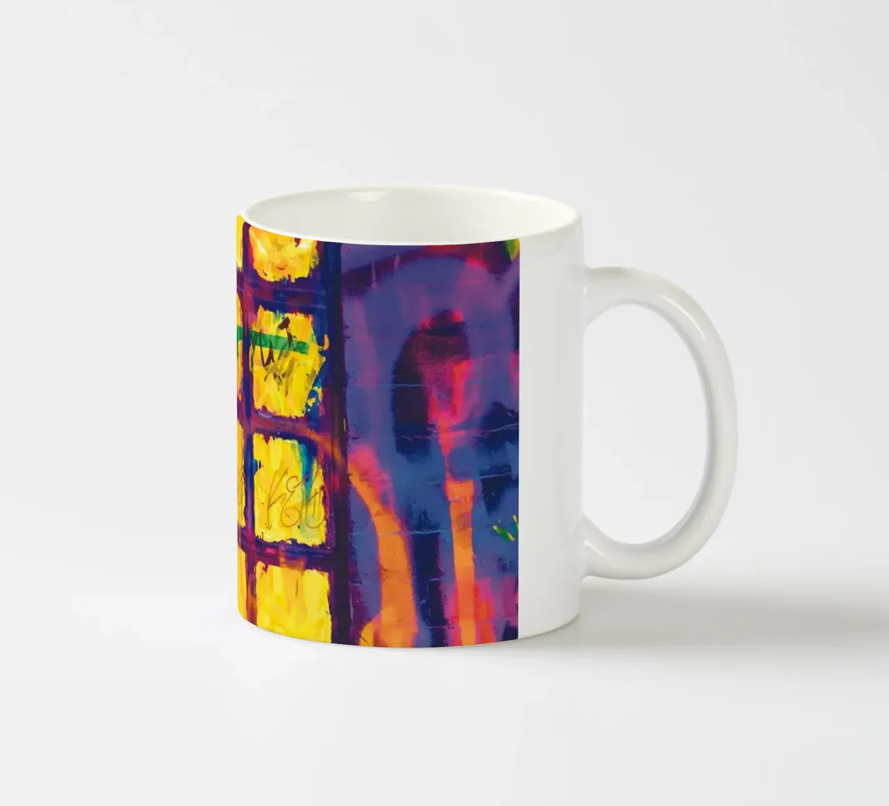Fenêtre jaune mug en céramique de Dave Hare Photography