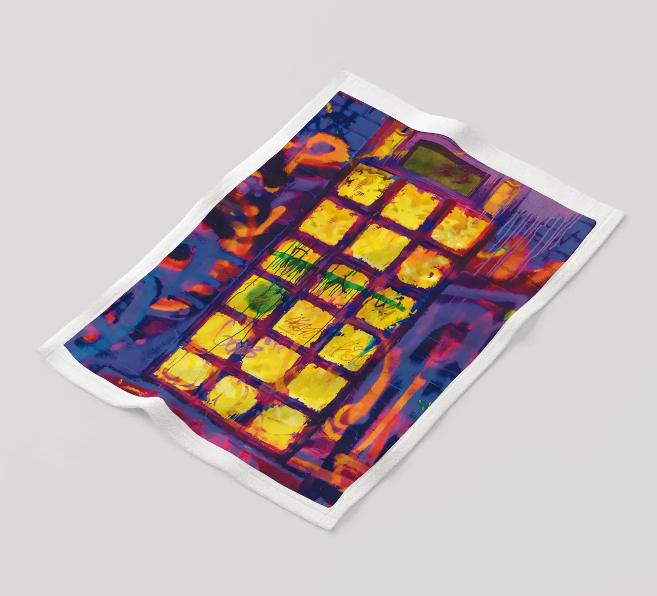 Gelbes Fenster Fleecedecke von Dave Hare Photography