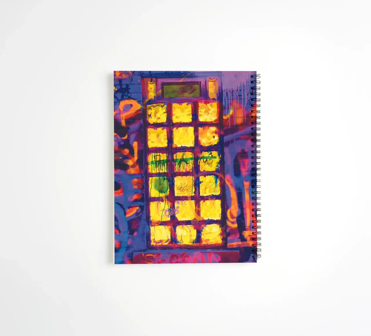 Yellow Window spiral notebook by Dave Hare Photography