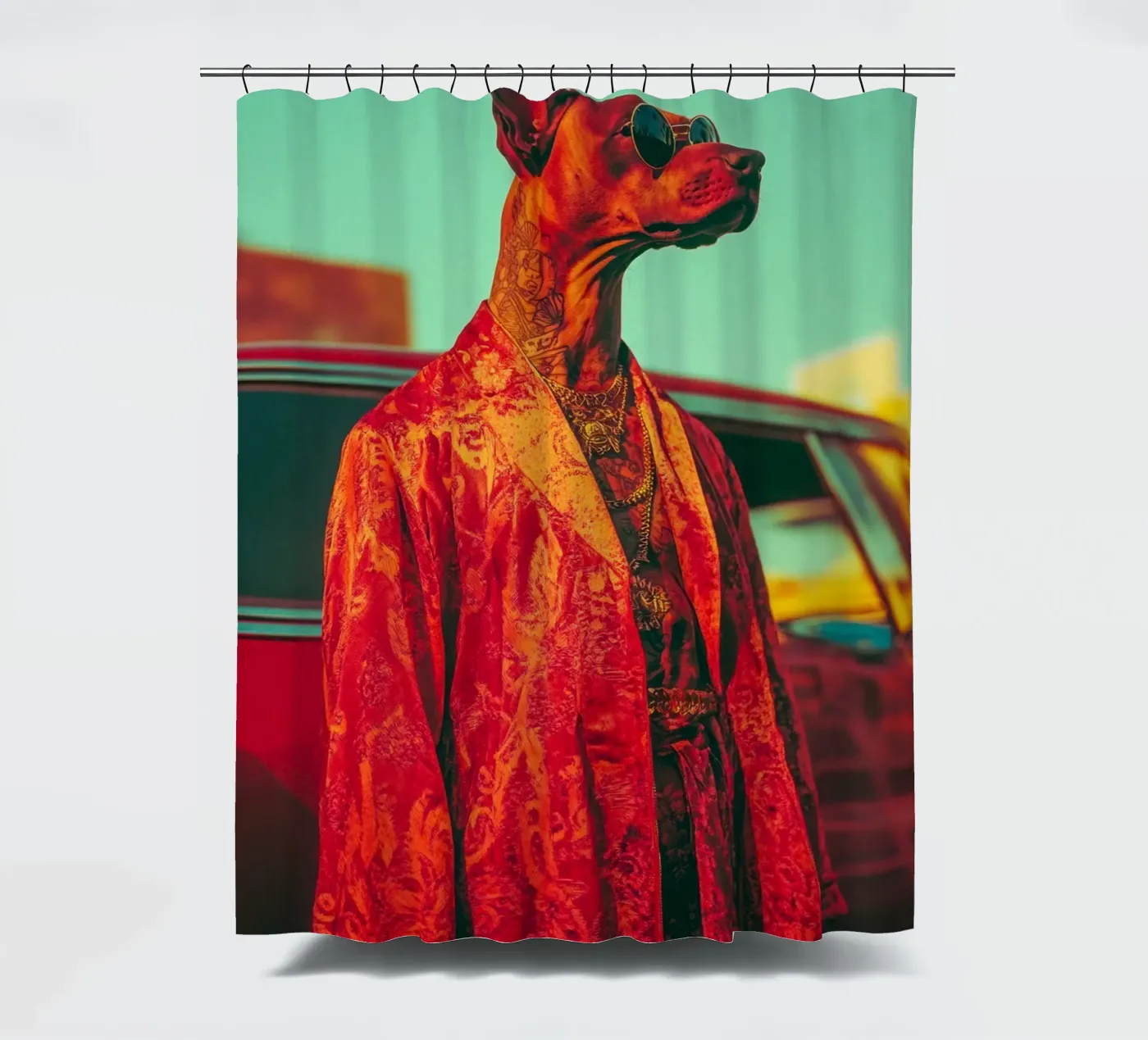 Doby Duschvorhang von Affiches Chien Originales – Dogland