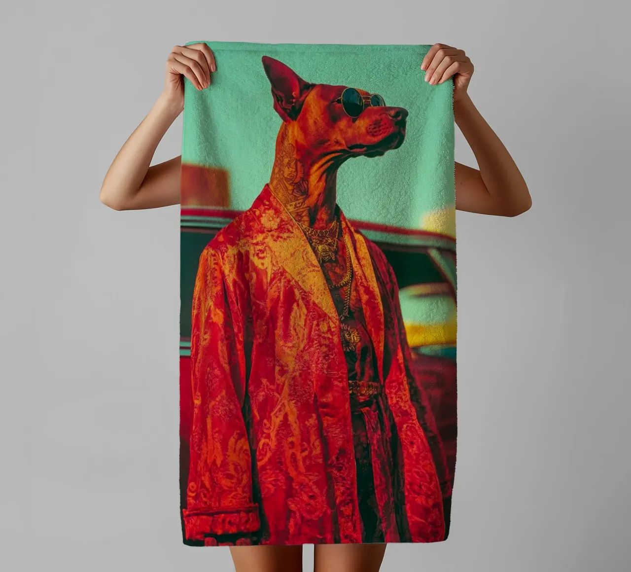 Doby badhanddoek van Affiches Chien Originales – Dogland